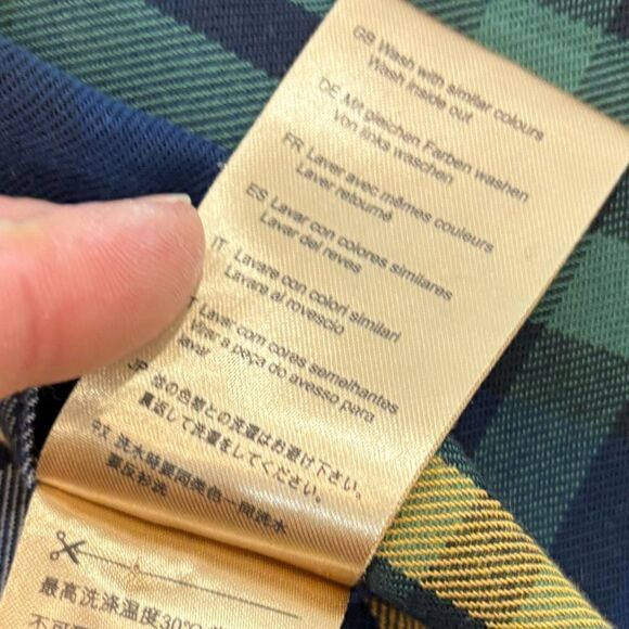 Scotch & Soda My Favorite Regular Fit Men Green Blue Flanel Cotton Shirt sz S - Picture 8 of 12